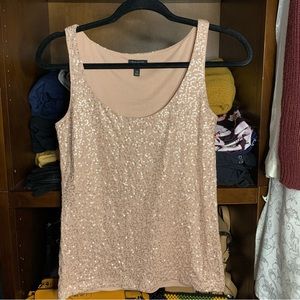 Talbots Pink Sequin Top